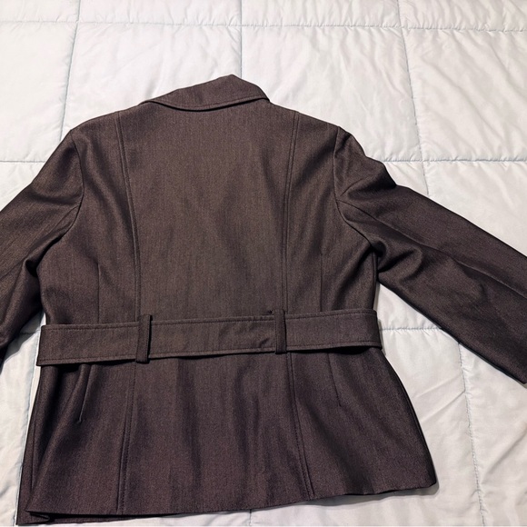 Kasper Women’s Charcoal Gray belted blazer - Picture 3 of 9